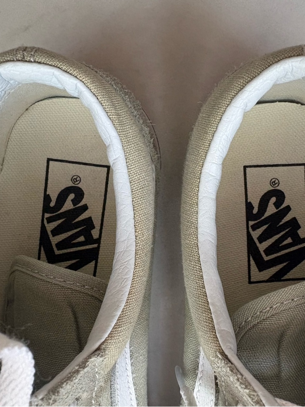 Vans Women’s Old Skool Sneakers in Sage Green with White Stripe - Picture 2 of 5